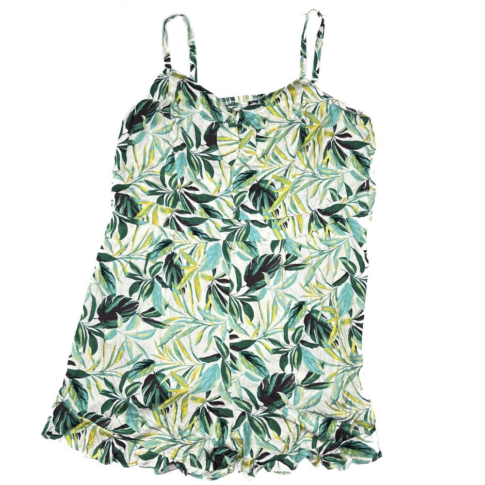 torrid Challis Tie-Front Romper Painted Tropical Botanical Romper Size 6X - NWT - Picture 2 of 9